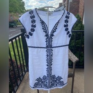 BODEN Bea Linen Embroidered Dress 2P.